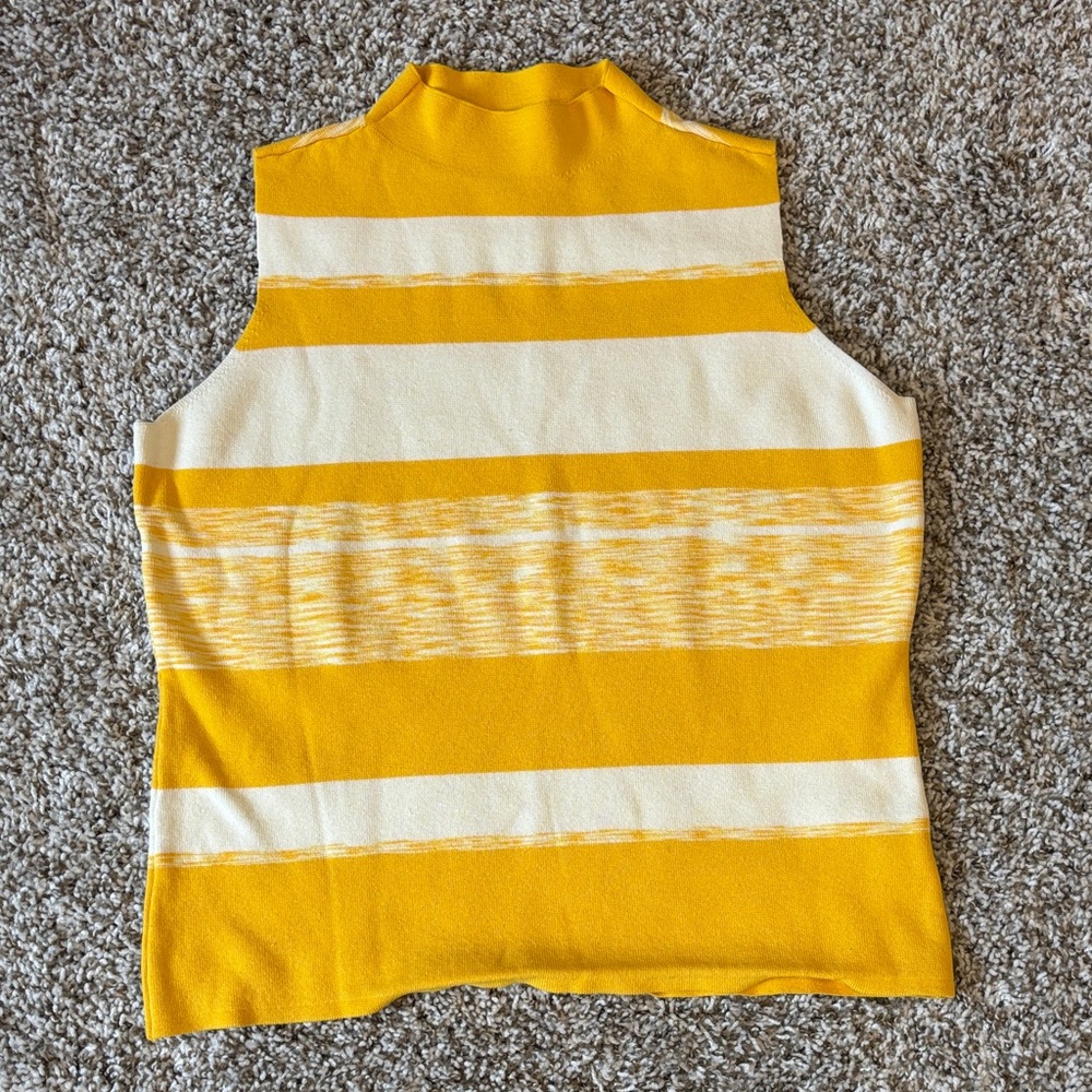 Nine West Vibrant Yellow Knit Top